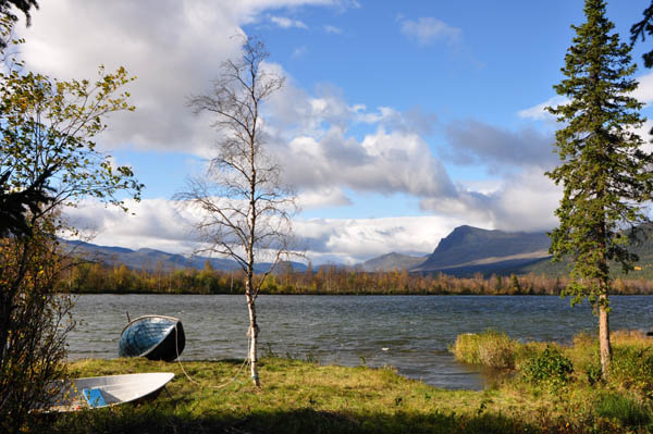 Blick vom Stellplatz Kvikkjokk